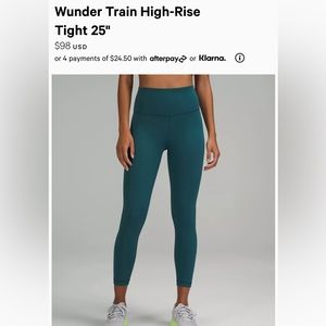 Lululemon Wunder Train High-Rise Tight 25"